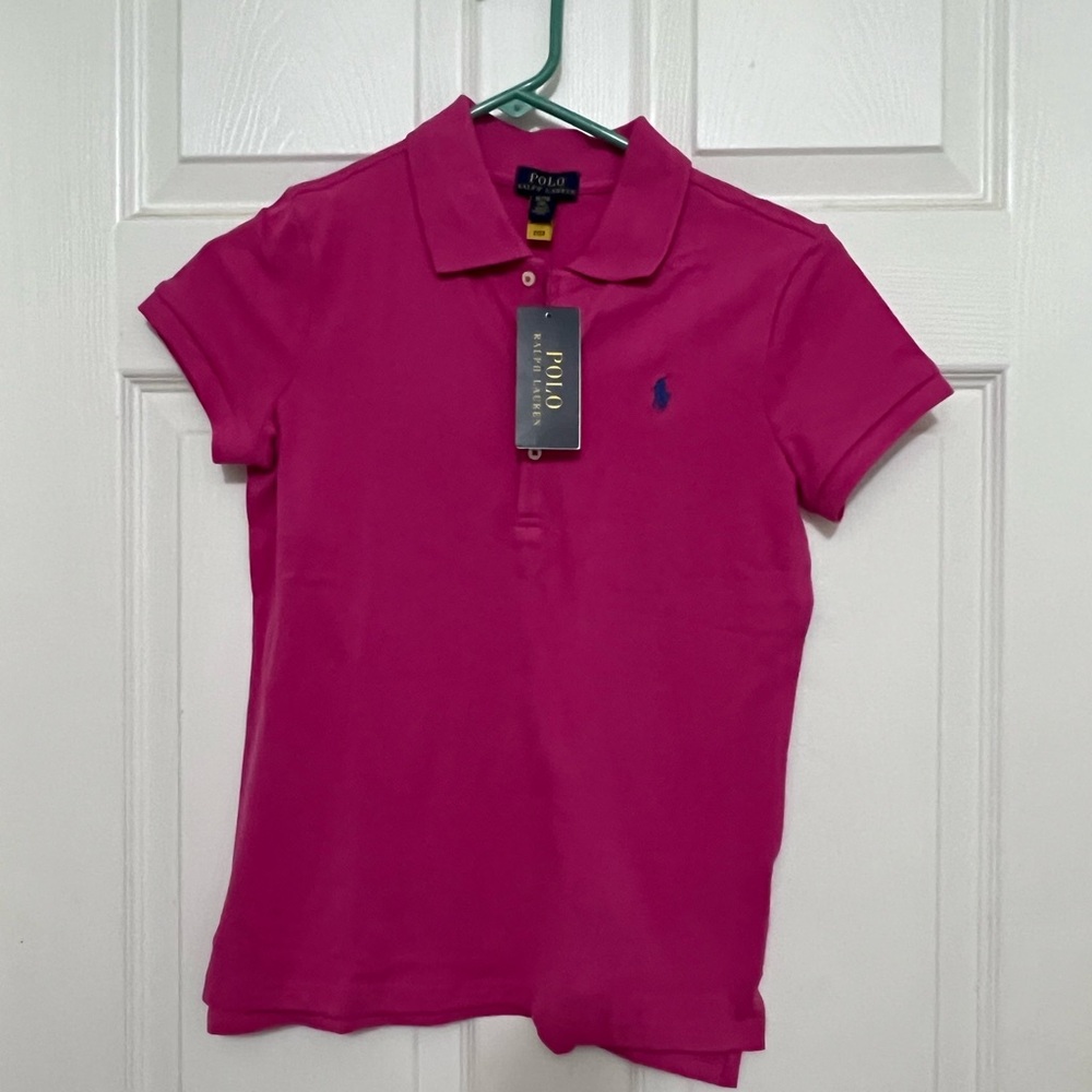 Polo Ralph Lauren Girl’s Pink Polo Shirt Size XL (16)